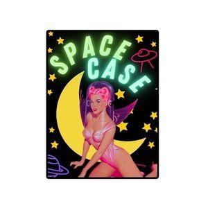 Space Case Pin Up Girl Digital Art Print - 8 x 10